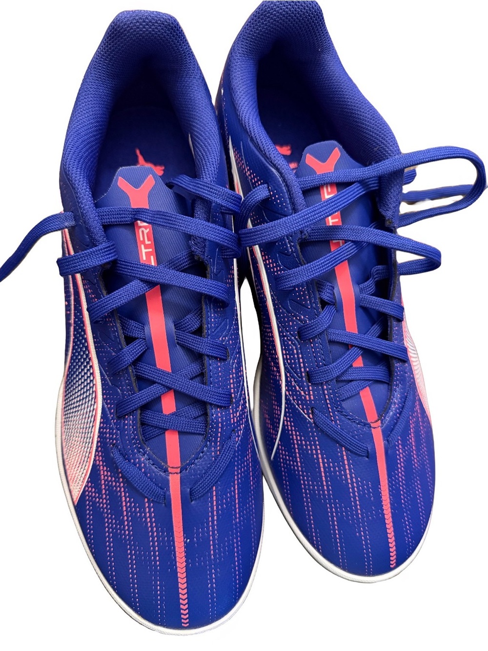 Puma Royal Blue Sneakers with Pink Accents